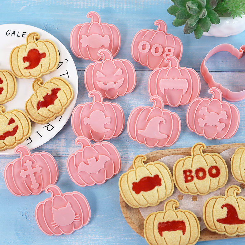 Cosplay Bat Prop - 10-delige Halloween koekjesvormenset met jamvulling, pompoen-