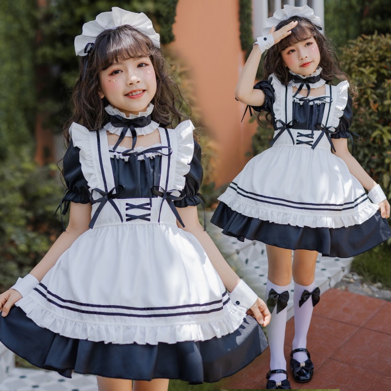 Cosplay Prop Bow - Japans cosplaykostuum schattig lolita zwart dienstmeisje