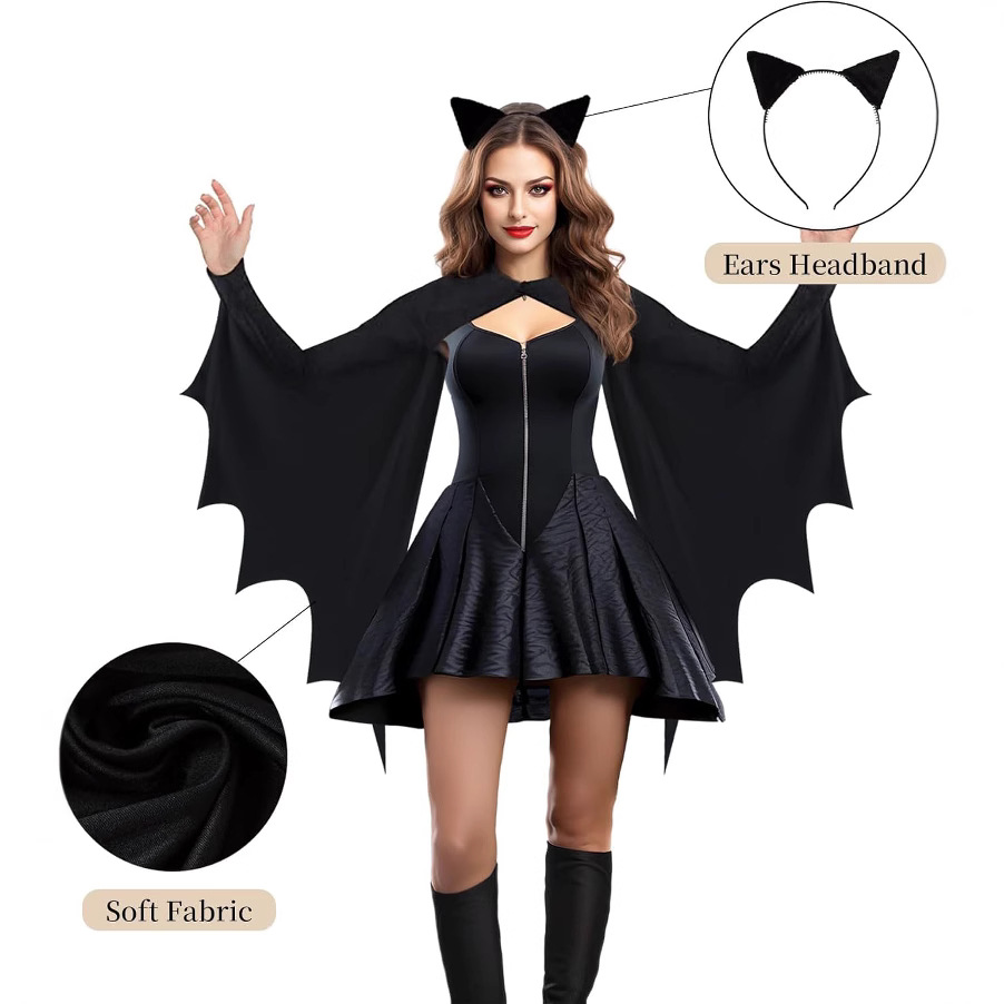 Cosplay Bat Prop - Unisex volwassen Halloweenkostuum vampier duivel cosplay