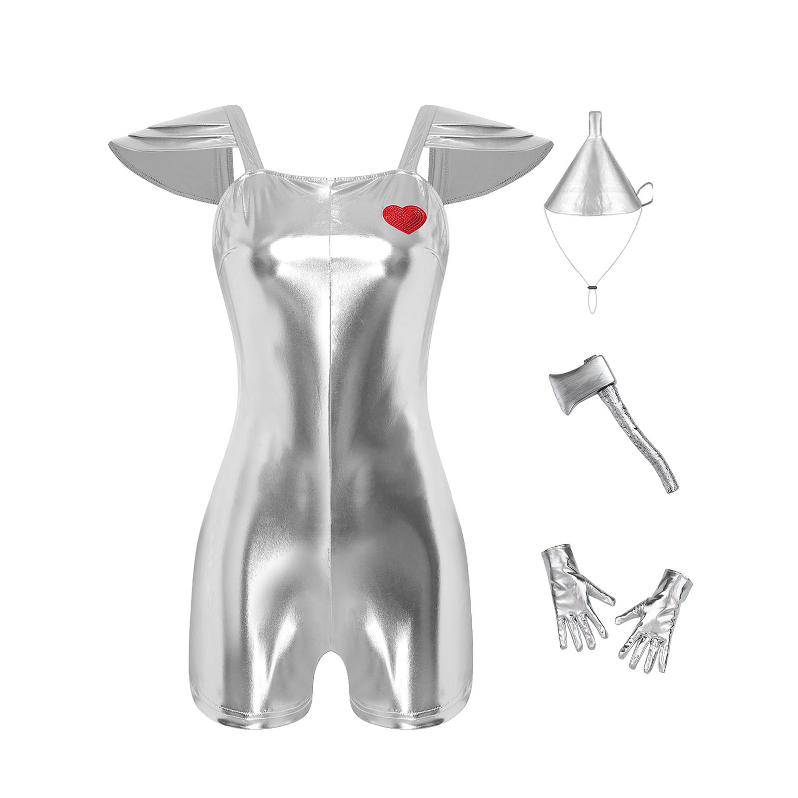 Dames Glanzende Metallic Jumps - Cosplay Prop Axe recensie en prijs