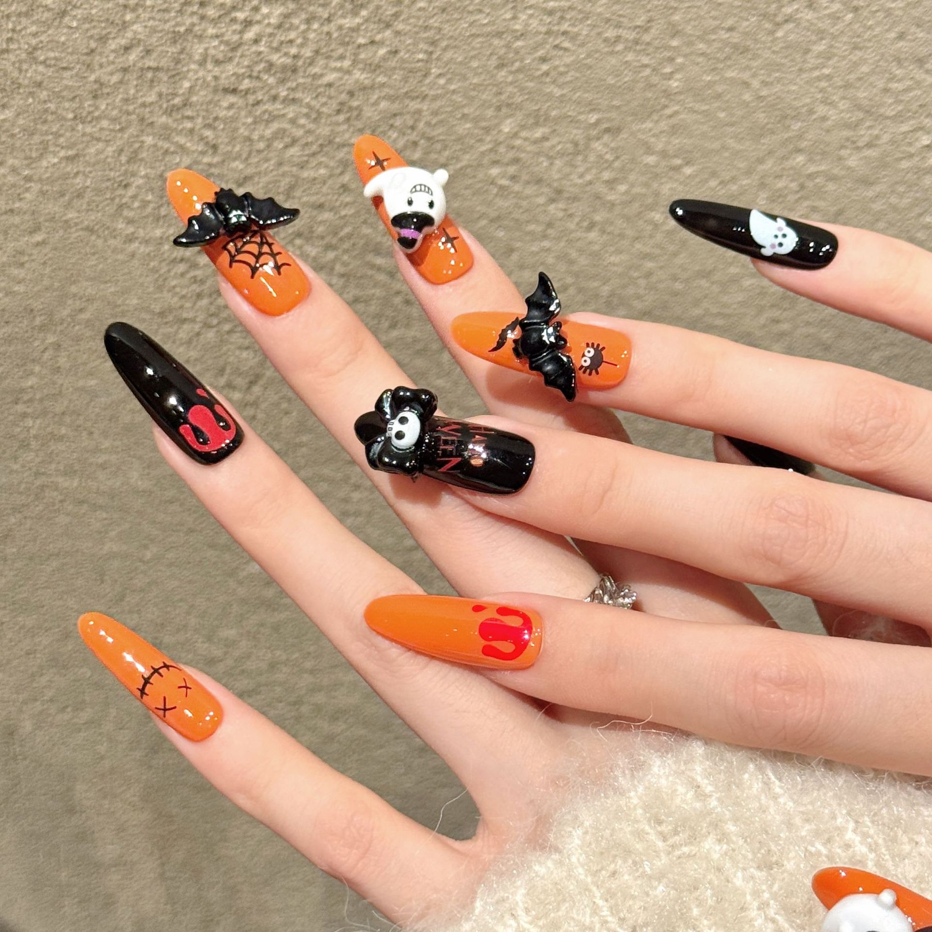 10 stuks lange ovale opdruknag - Cosplay Bat Prop recensie en prijs